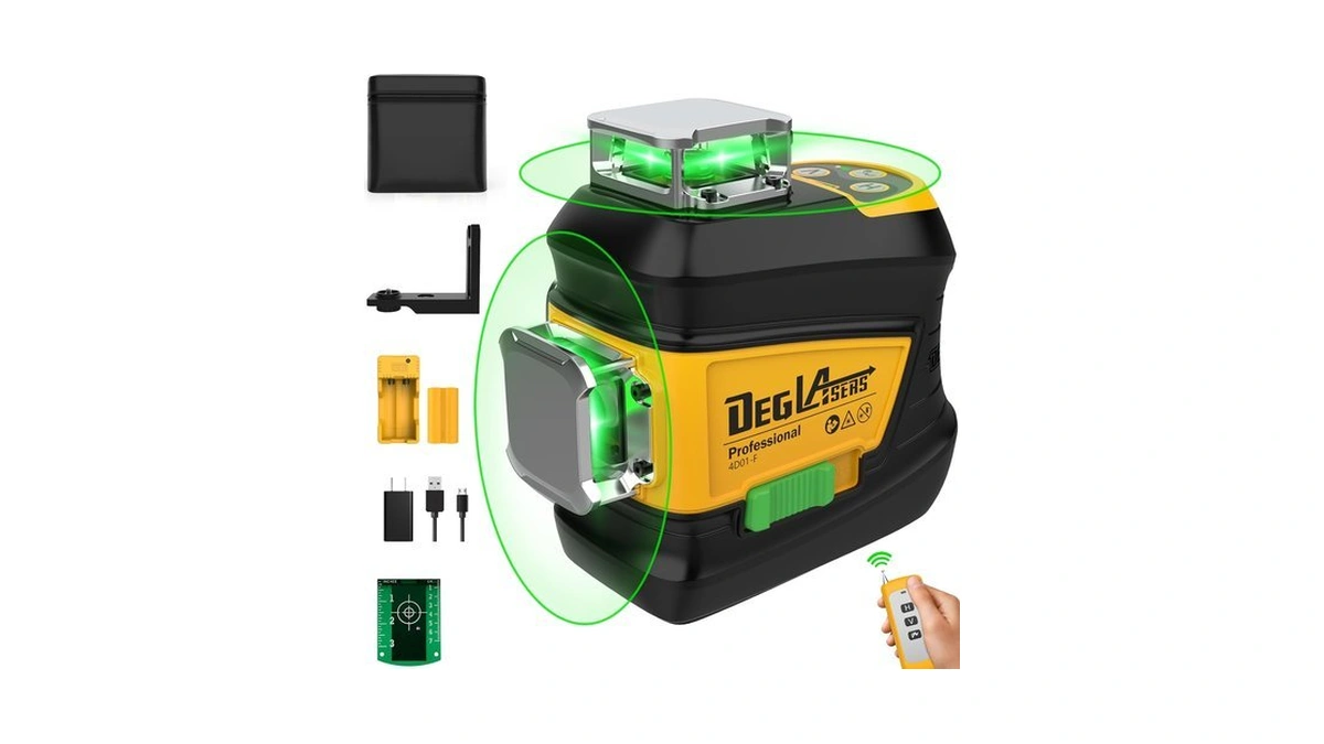 Laser Level 360 Self Leveling,deglasers 3x360 Green Cross Line Laser