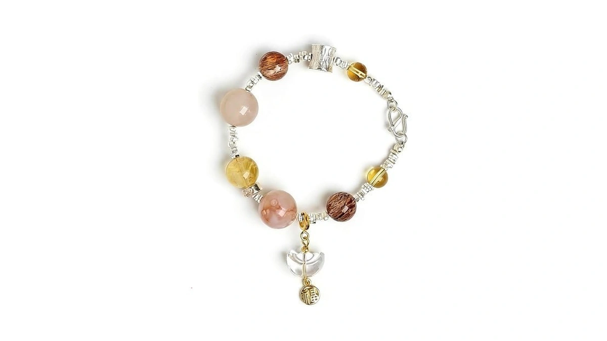 Annie Wu Natural Crystal Bracelet For Women, Mixed Gemstone Beaded