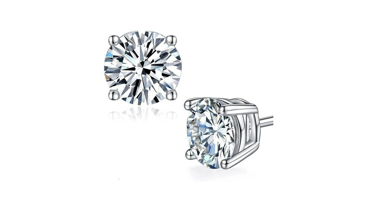 Moissanite Stud Earrings For Women,sterling Silver 925 Earrings Jewelry Engagement