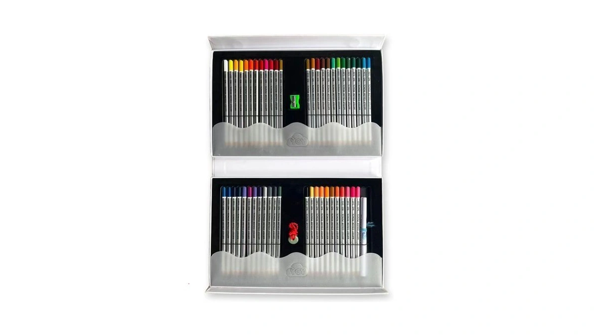 Ycy 48-color Oil-based Colored Pencils Set Natural Wooden Pencils Art