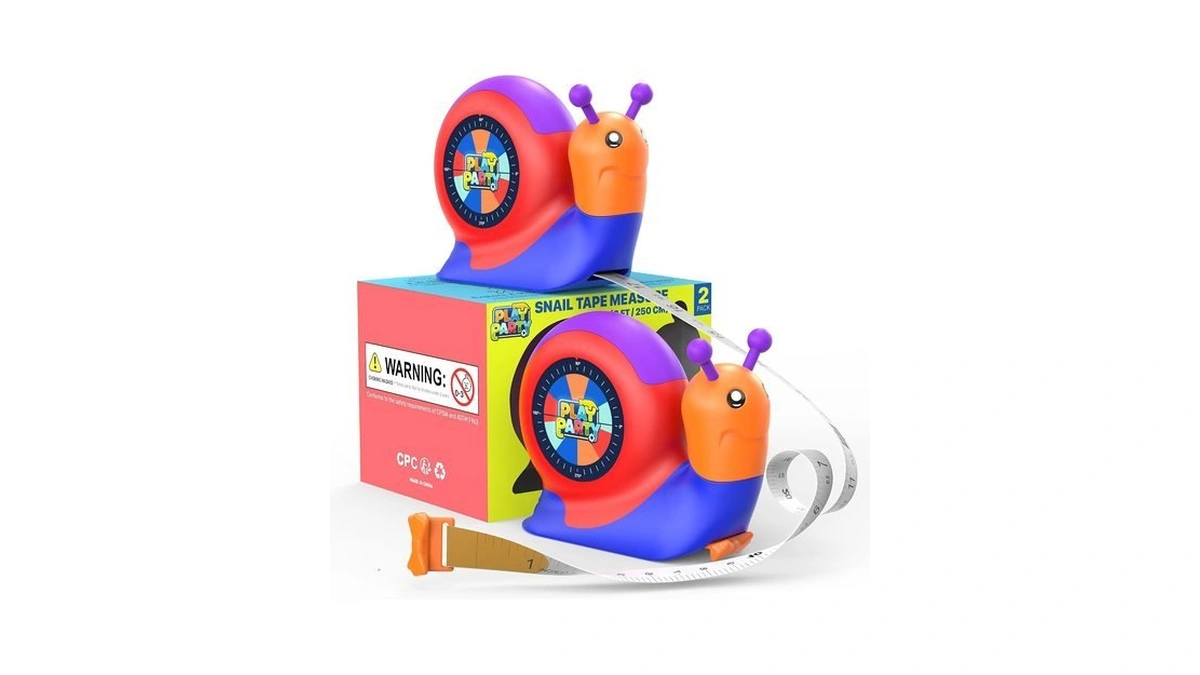 Playparty 8ft Tape Measure For Kids, Stem Educational Tool With