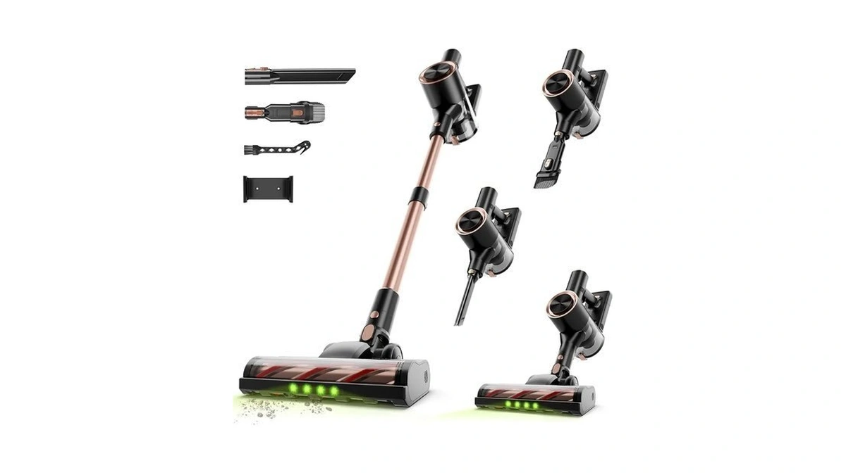 Shieal Cordless Stick Vacuum Cleaner - Rechargeable,45kpa Powerful Suction Vacuum
