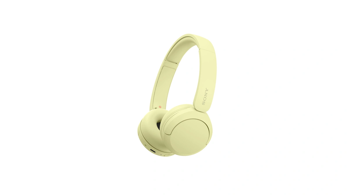 Sony Wh-ch520 Wireless On-ear Bluetooth Headphones With Mic, Butter Yellow