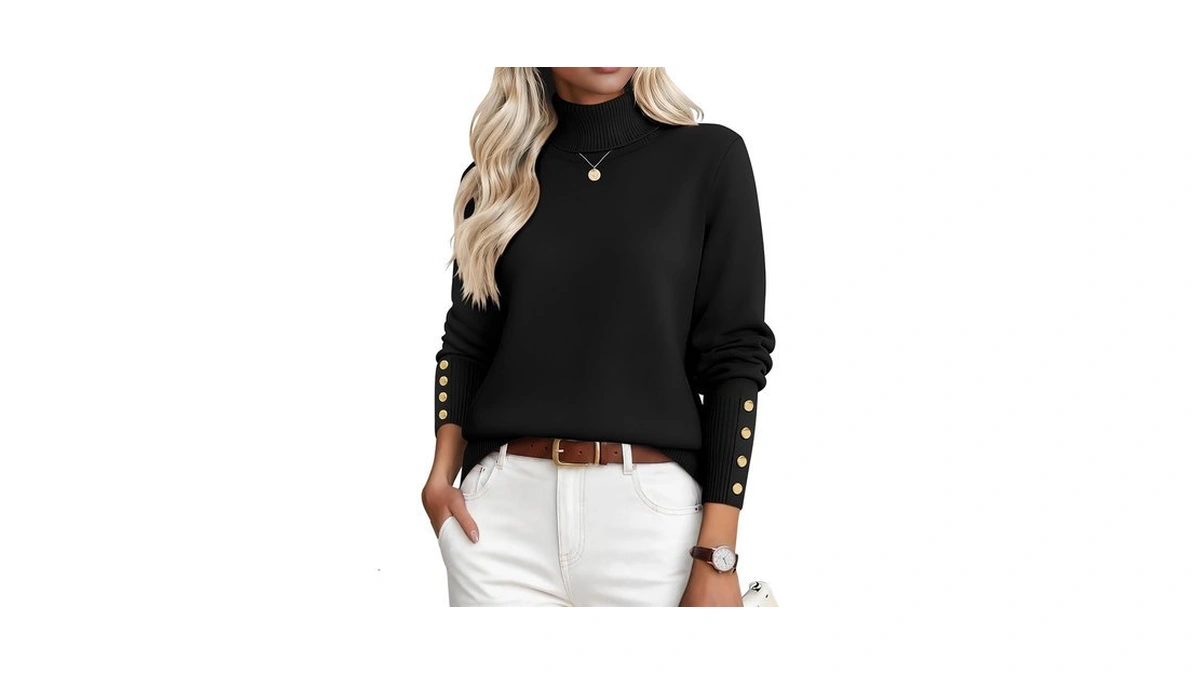 Zeagoo Womens Sweaters Turtleneck Long Sleeve Work Fall Fashion Basic