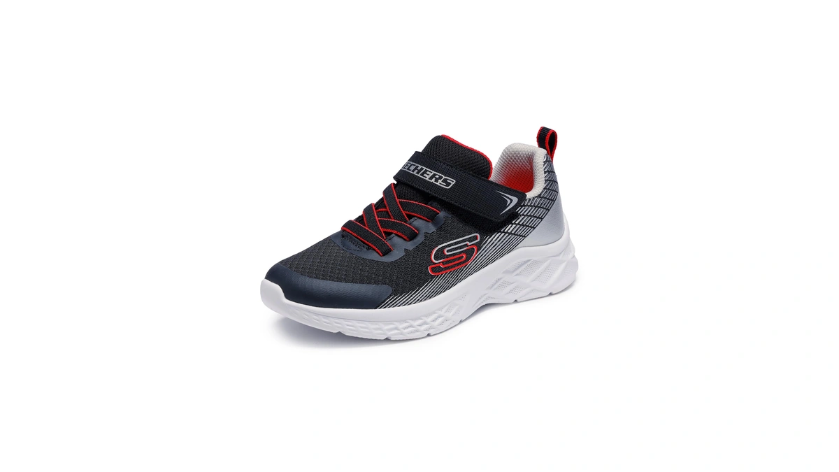 Skechers Kids Boys Microspec Ii Sneaker, Black/silver, 2.5 Little Kid