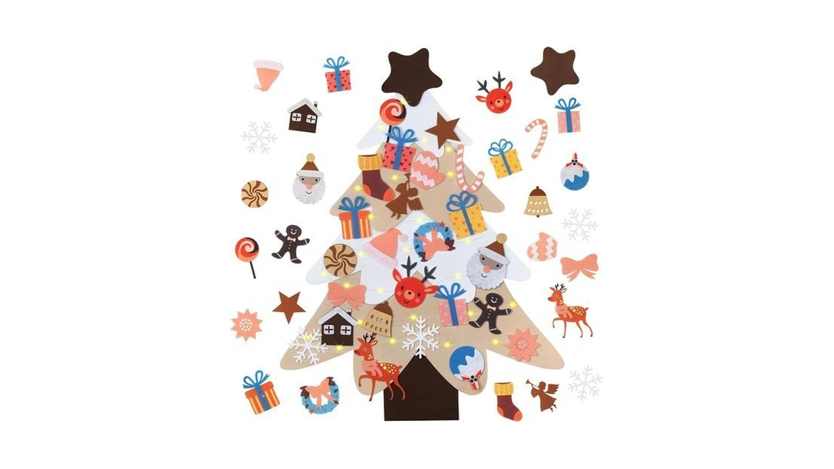 Lemrok ​​montessori Diy Felt Christmas Tree For Toddlers, 3.3ft Wall