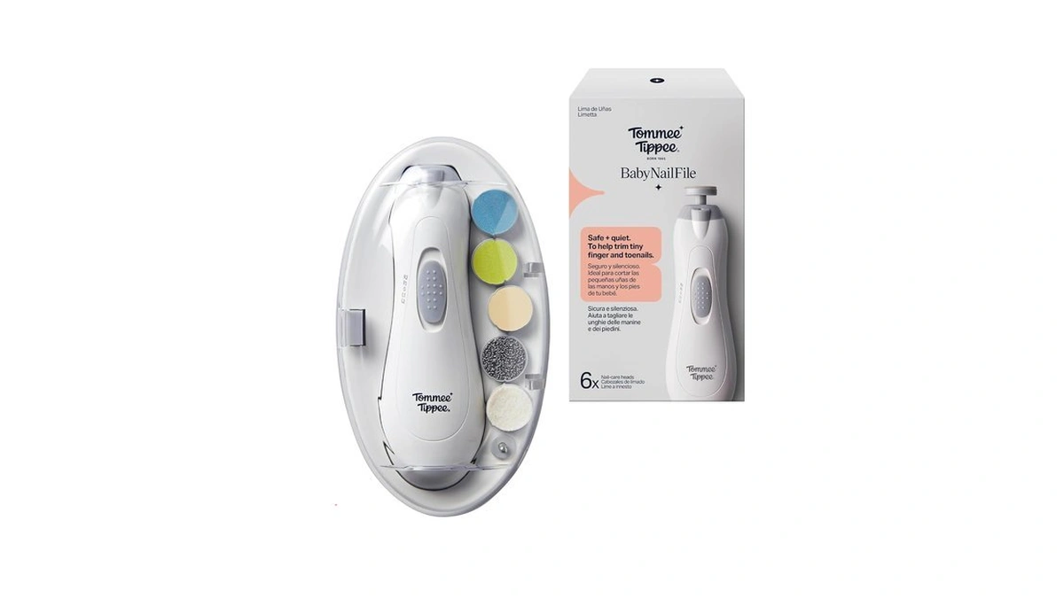 Tommee Tippee Electric Baby Nail File & Clipper, Battery-powered