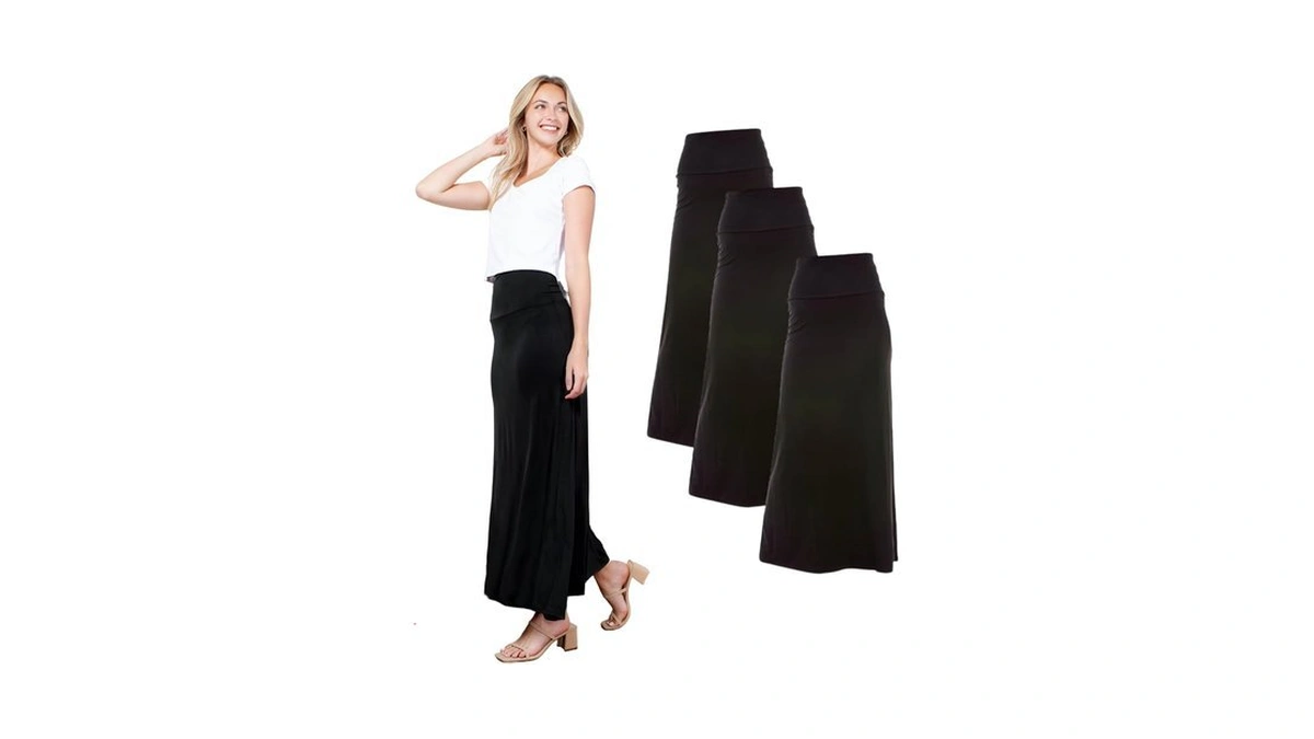 Azules Maxi Skirt For Women, Flowy Dressy Long Skirts For