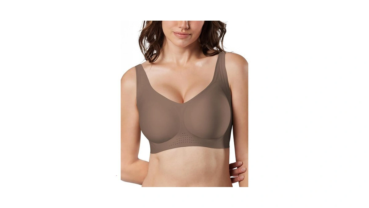 Tarbo Womens Jelly Bras Wireless Full Coverage Seamless Tshirt Sleep
