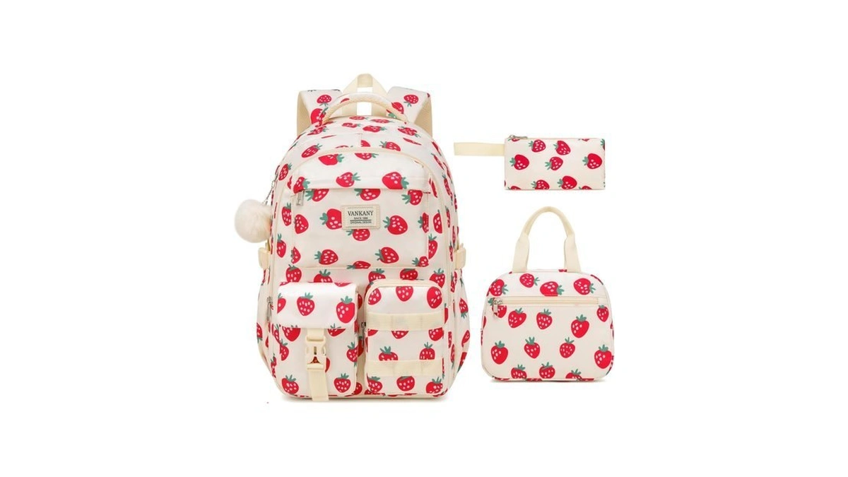Girls Backpack For School, Cute School Bag With Lunch Box
