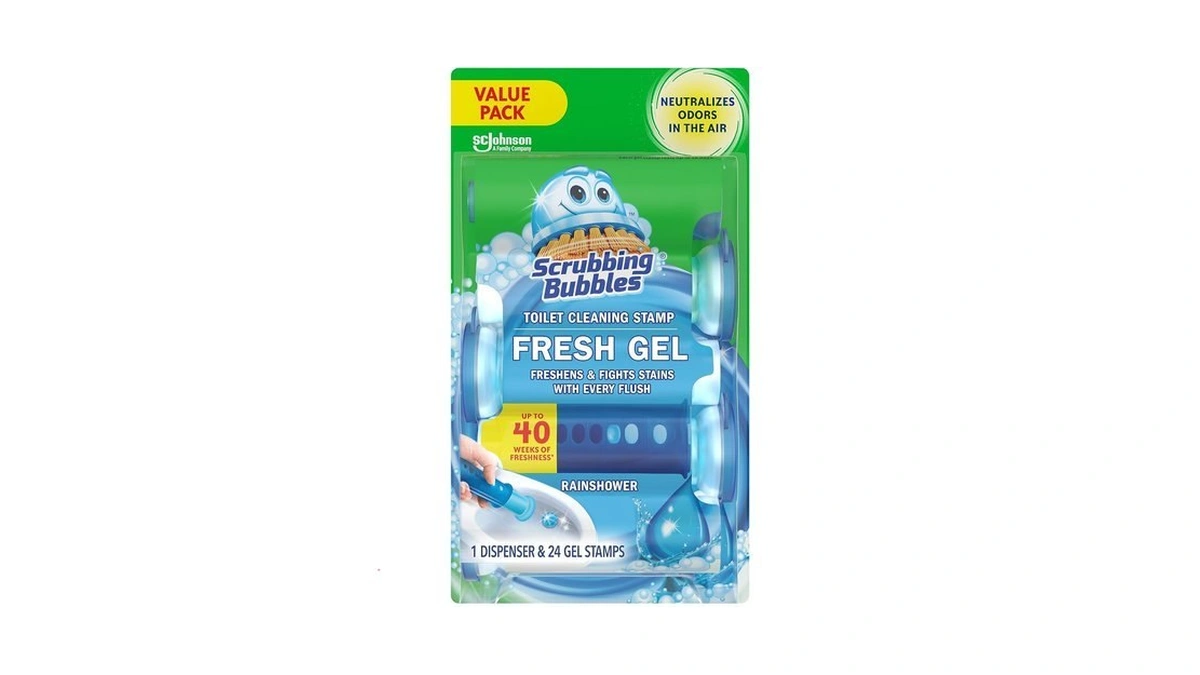 Scrubbing Bubbles Toilet Bowl Cleaning Stamps, Keeps Toilet Clean And