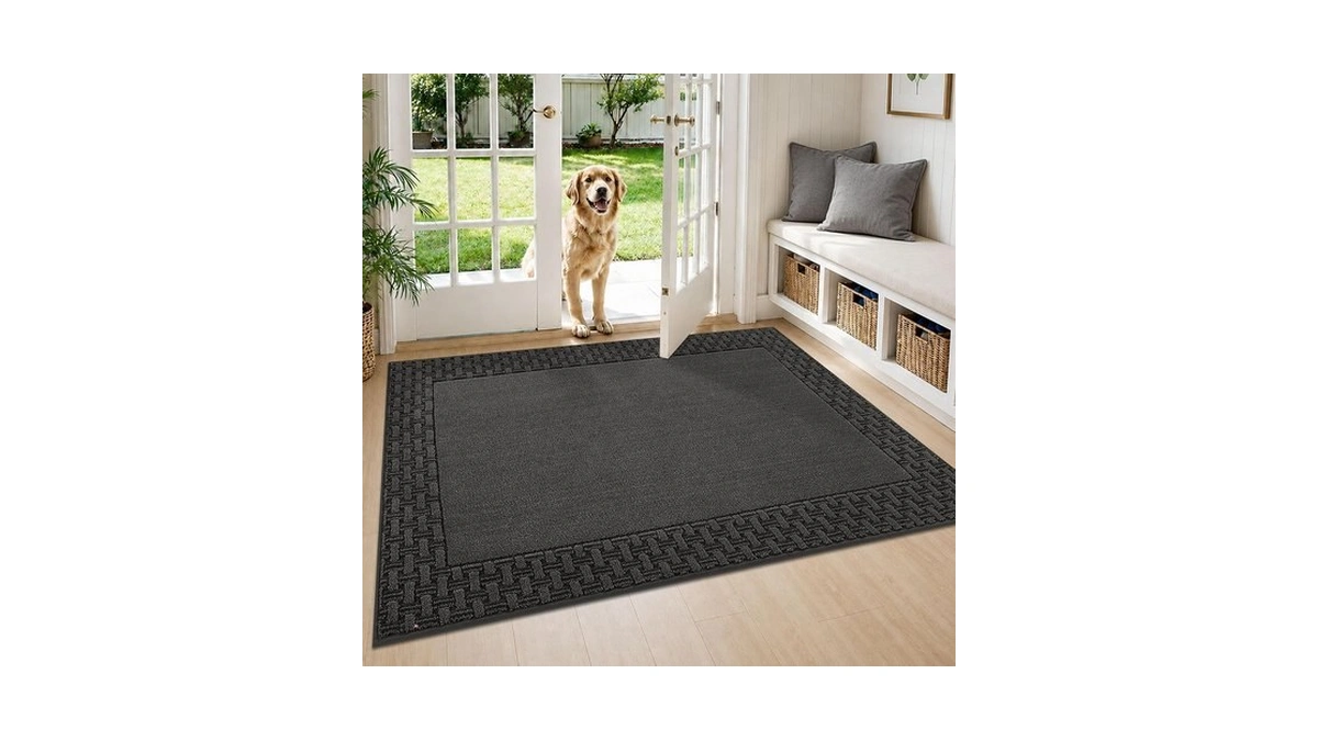 Floorhug Dirt Trapper Door Mats 36x60in, Non-slip Entryway Rugs, Dark