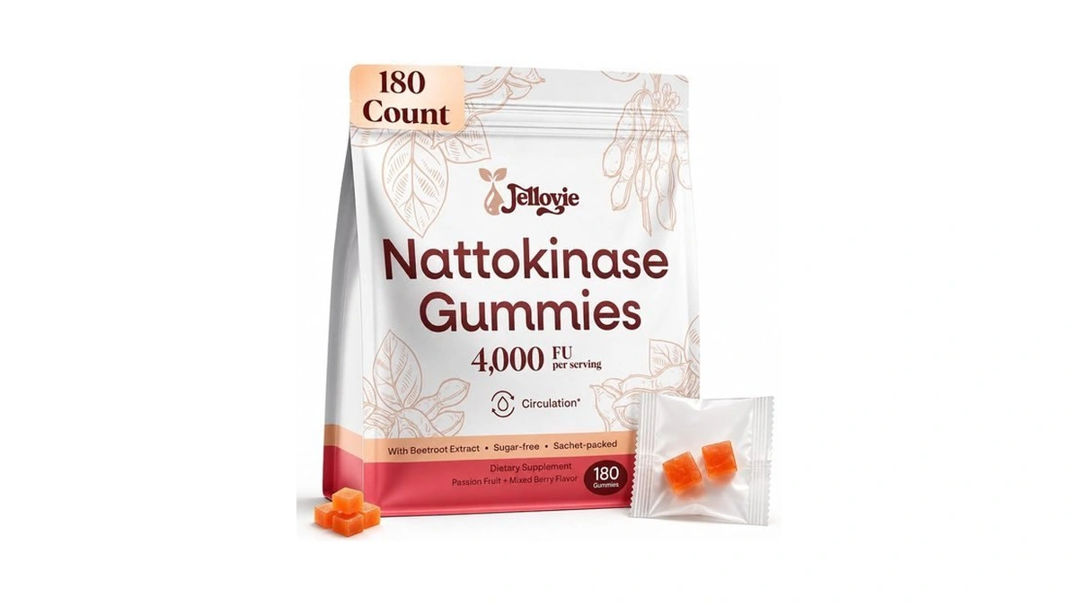 Nattokinase 4000 Fu Gummies With Beetroot, Individually Wrapped, 180 Count