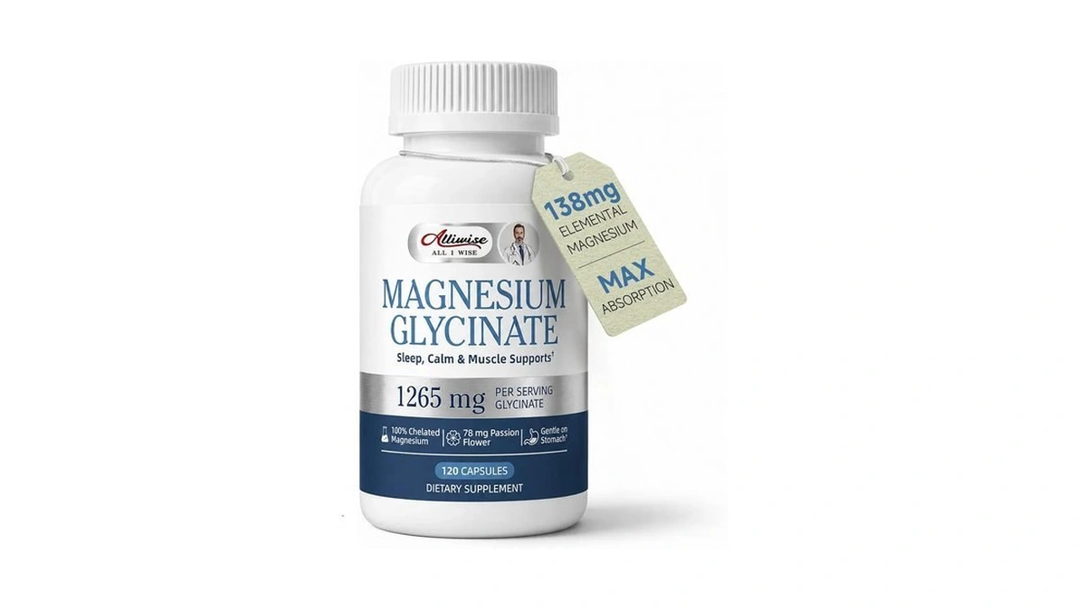 Magnesium Glycinate 1265mg, 100% Chelated Magnesium Capsules For Women/men