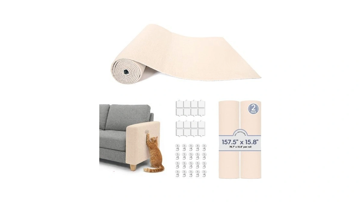 Bolian 157.5" X 15.8" Cat Scratch Furniture Protector, Self-adhesive Couch