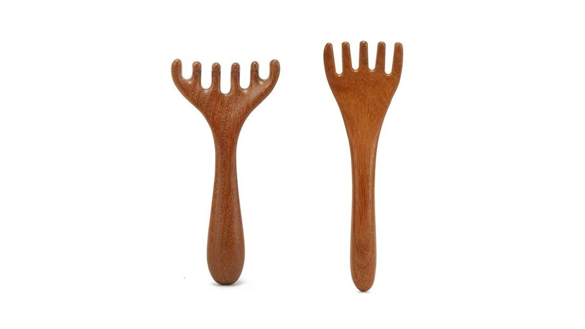 Moreinday Head Massager Scalp, Wooden Scalp Massager, Foot Massage Tool