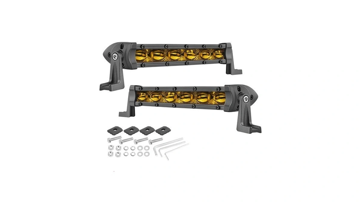 Akd Part 7 Inch Amber Led Light Bars 36w Spot