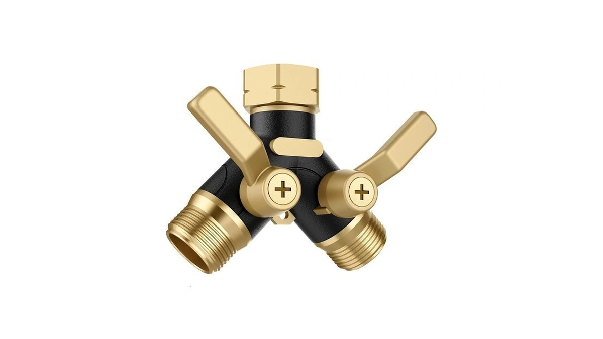 Garden Hose Splitter 2 Way Heavy Duty, Water Hose Bib