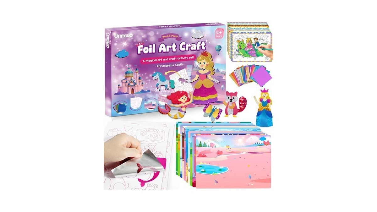 Fun Foil Art Craft Kit For Kids Ages 4-8, Diy