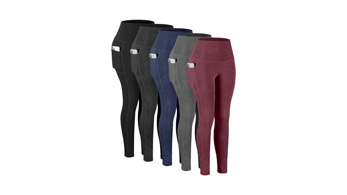 Chrleisure Leggings With Pockets For Women, High Waisted Tummy Control