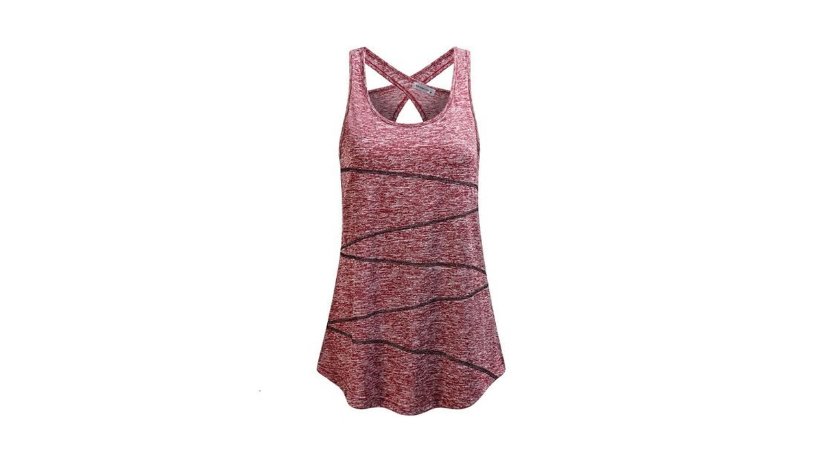 Moqivgi Gym Shirt Womens Loose Fit Sleeveless Performance Athletic Tops