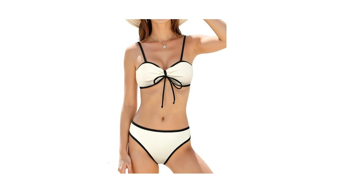 Vivola Women's Bikini Sets Color Block Two Piece Swimsuit V