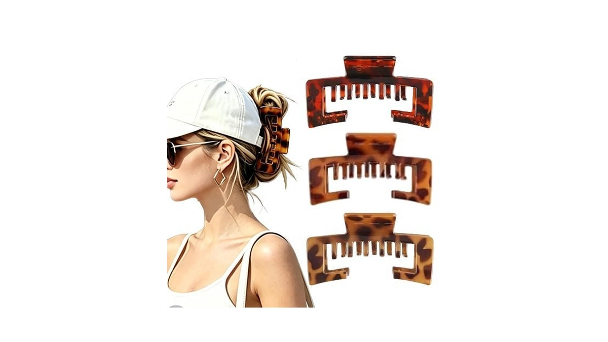 Hair Claw Clips For Women, Large Hat-friendly Design For Baseball