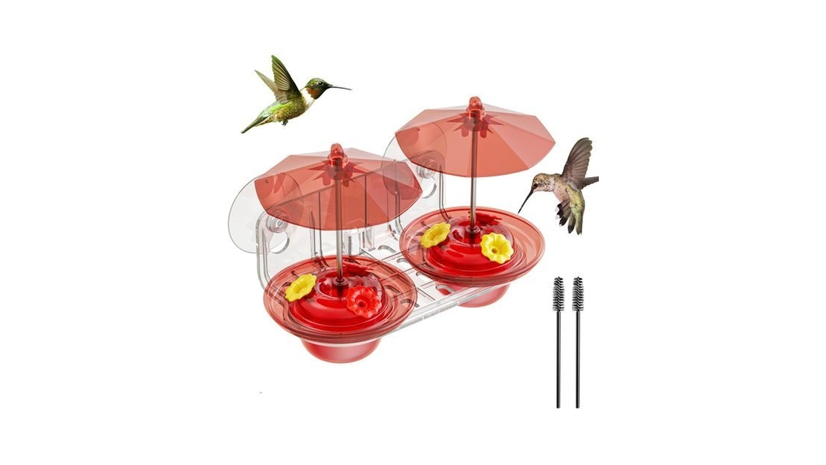 Senikos Window Hummingbird Feeder With Strong Suction Cups, Small Hummingbird