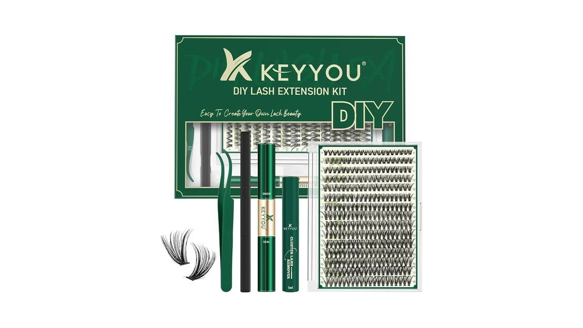 Keyyou Lash Extension Kit 40d Diy With Glue & Tool