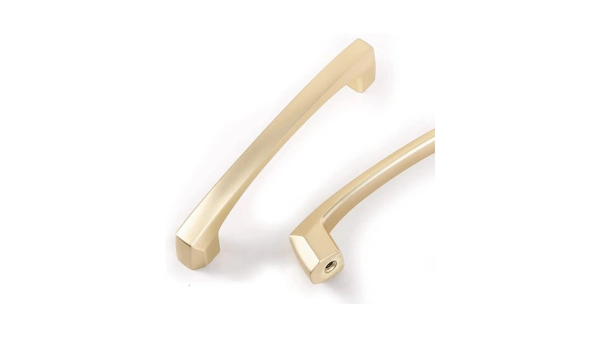 Cotykiley 10 Pack 3.75 Inch(96mm) Brushed Brass Kitchen Cabinet Handles
