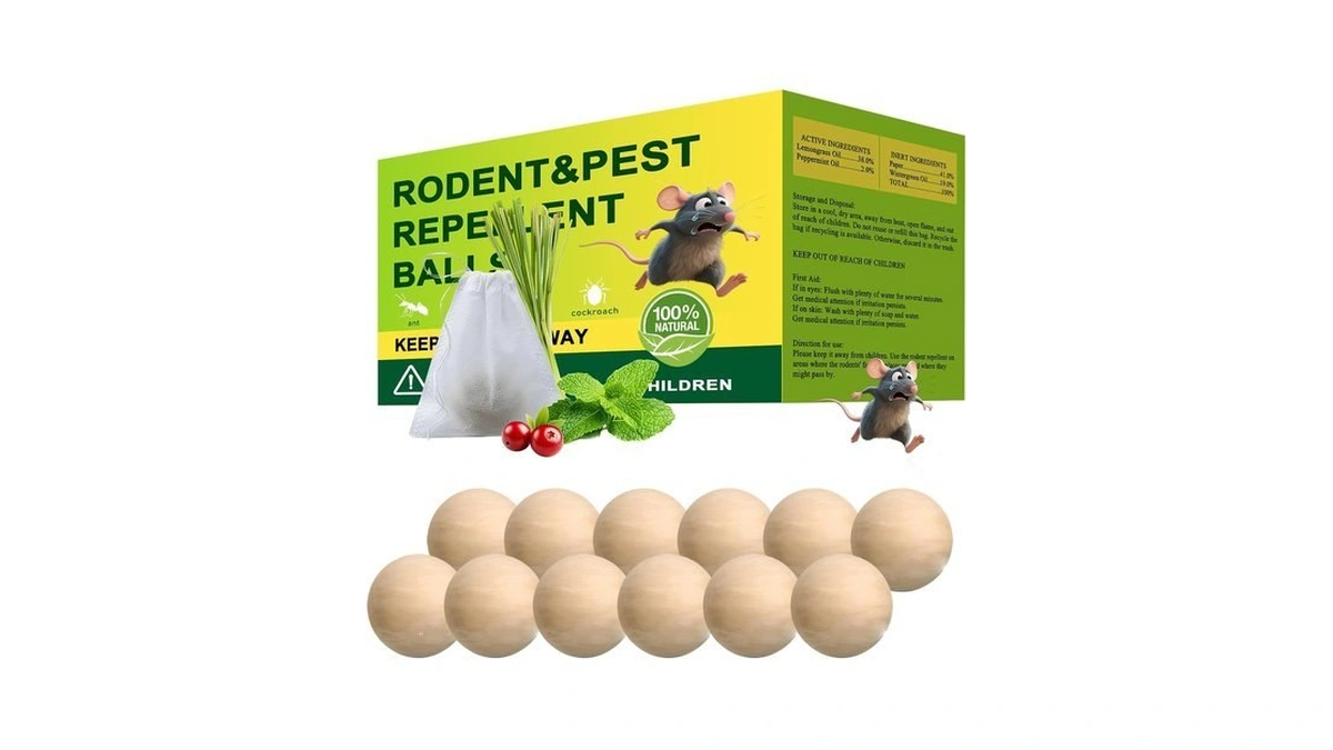 12 Pack Peppermint Rodent Repellent - Portable Mouse Repellent For
