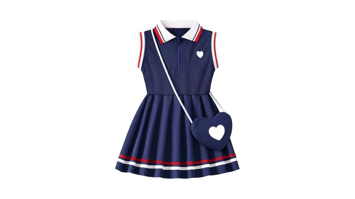 Toddler Girl Sport Dress, Summer Sleeveless Ruffle Kids Beach Sundress