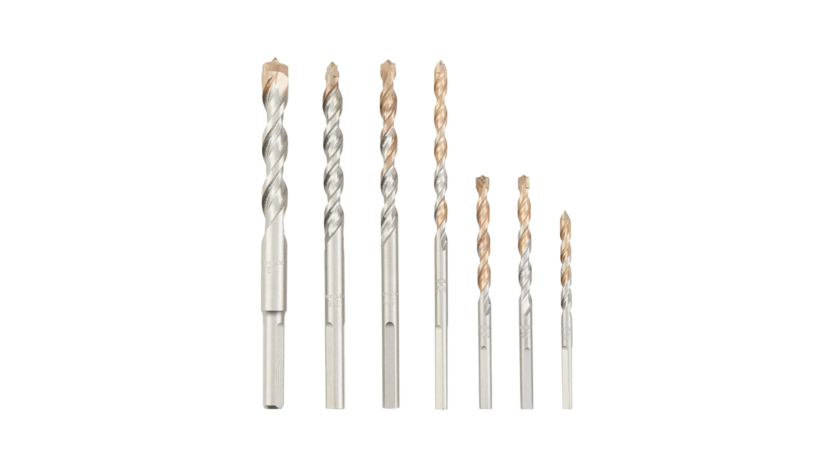 Dewalt Masonry Drill Bit Set, Percussion, Concrete & Block, 7-piece