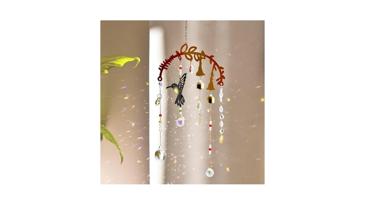 Hummingbird Crystal Suncatcher Wind Chime Hummingbird Gift
