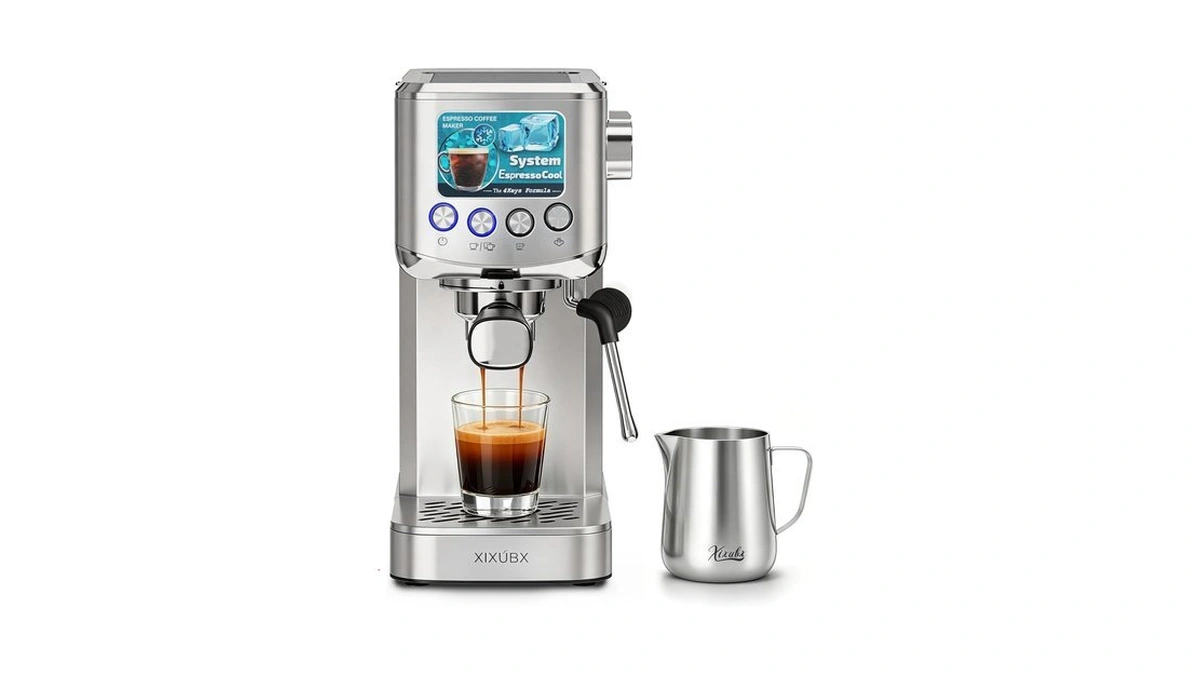 Xixubx Cold Brew Espresso Machine With Milk Frother For Cappuccino,
