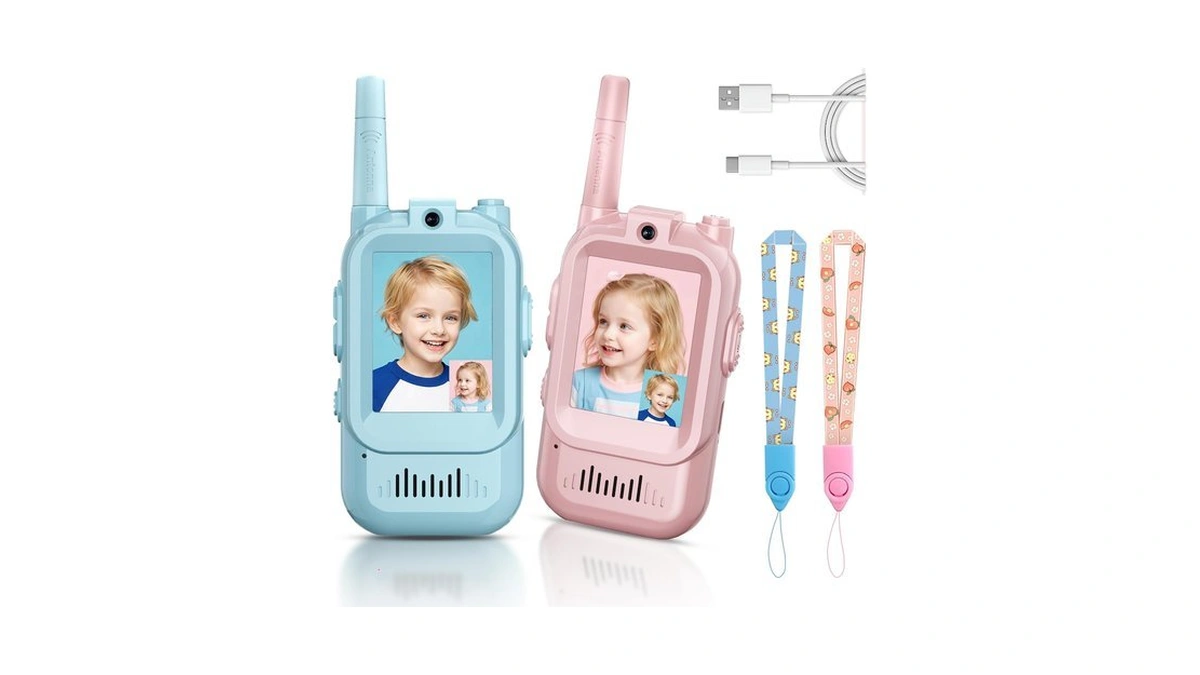 Kids Video Walkie Talkies, 2 Pack Long Range Toy Walkie-talkie