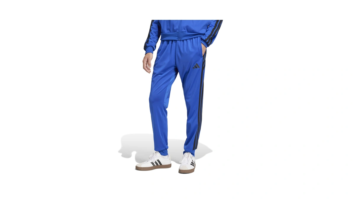 Adidas Mens 3-stripes Tricot Regular Tapered Sportswear Track Pants, Team