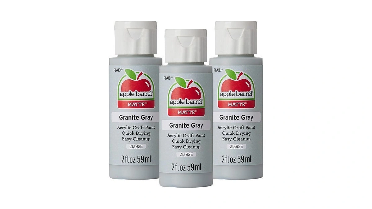 Apple Barrel Acrylic Paint, Granite Grey 2 Oz, 21392ea- (pack
