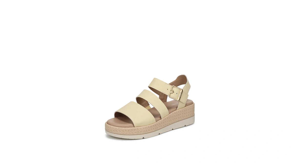 Dr. Scholl's Women's Once Twice Wedge Sandal Butter Yellow 7.5