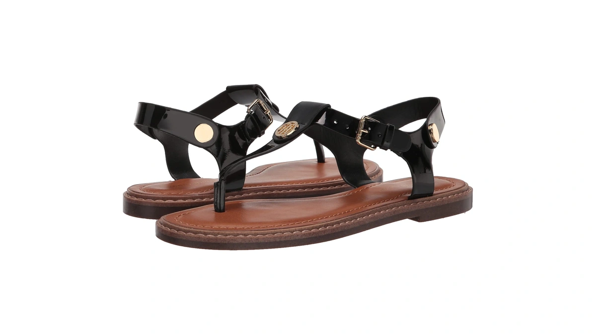 Tommy Hilfiger Bennia Black Patent 8 M