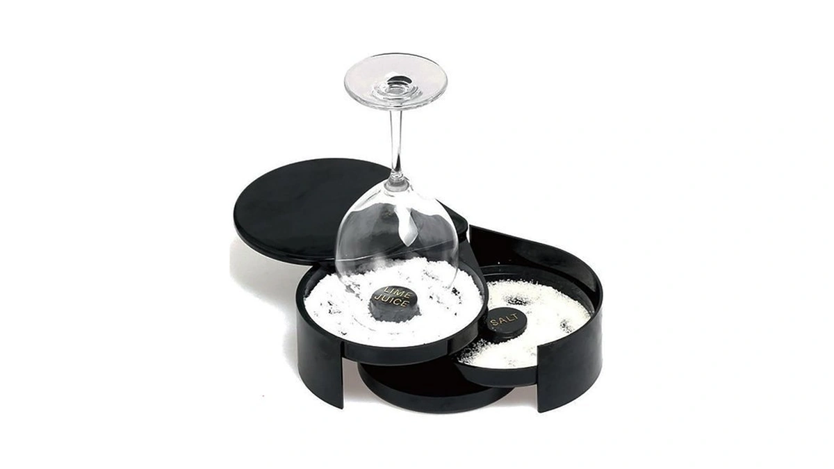 Bar Glass Rimmer Bartender Tool, 3 Tier Plastic Glass Rimming