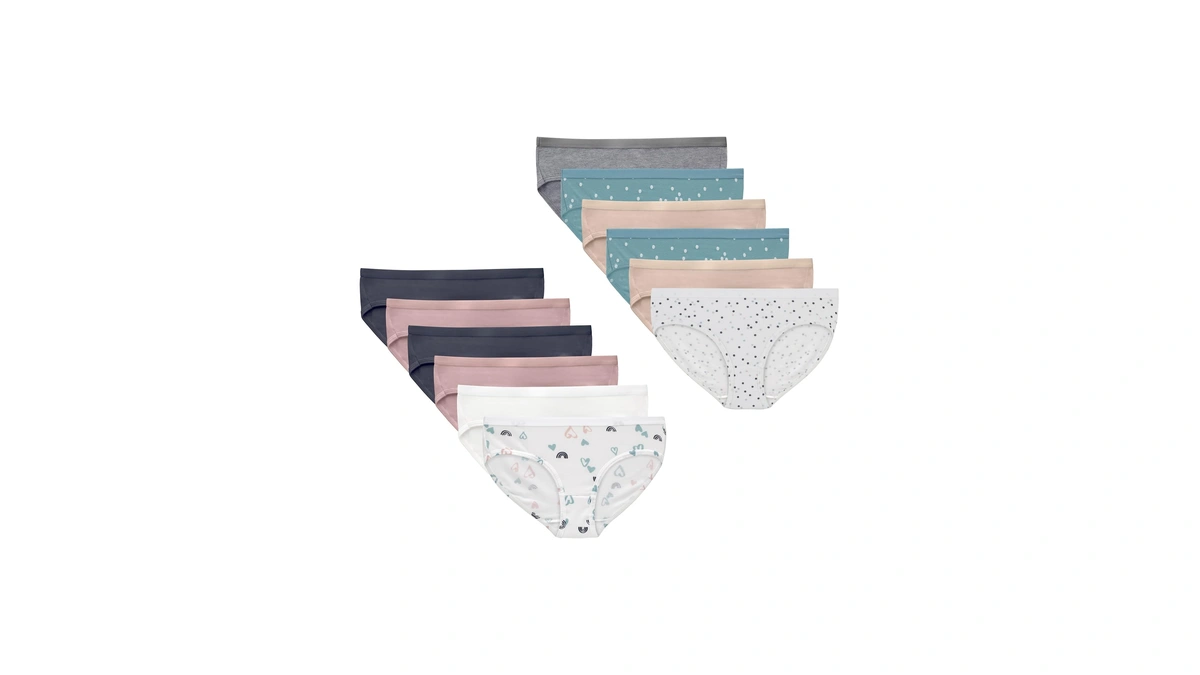 Hanes Girls' Hipster Underwear, Stretch Cotton Panties For Girls, Assorted,