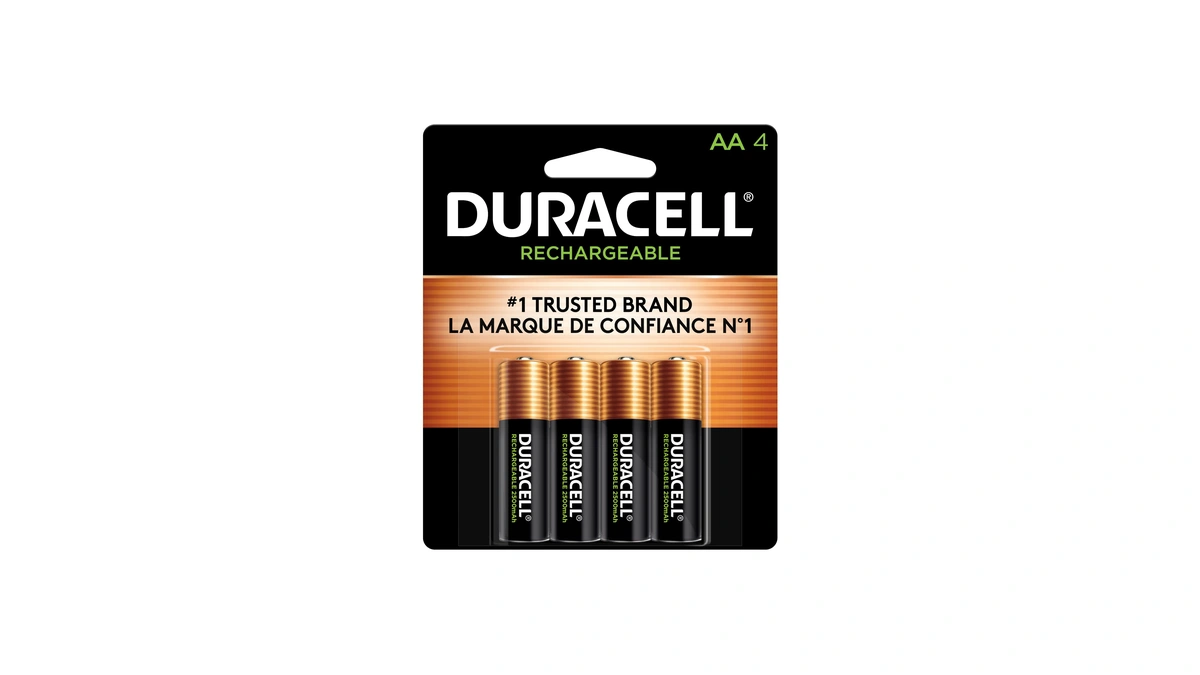 Duracell Rechargeable Aa Batteries 4 Count, Long-lasting Power, All-purpose Pre-charged