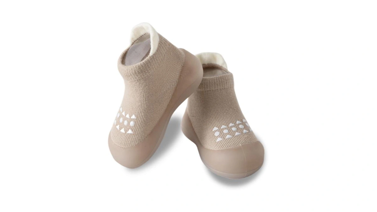 Hstyle Baby Walking Sock Shoes Toddler Infant Slippers Brown 12-18