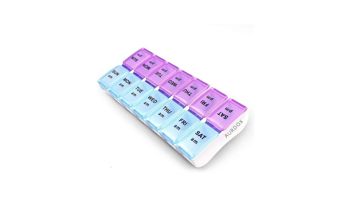 Twice A Day Detachable Weekly Pill Organizer With Am/pm Compartments