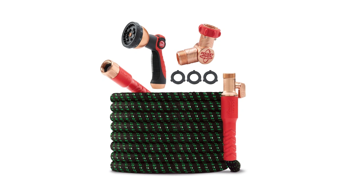 Pocket Hose Ballistic Double Uv Edition 100 Ft Expandable Garden