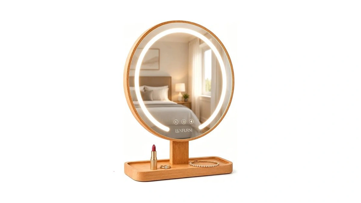 Amazon code: Luxfurni Round Vanity Mirror With Lights