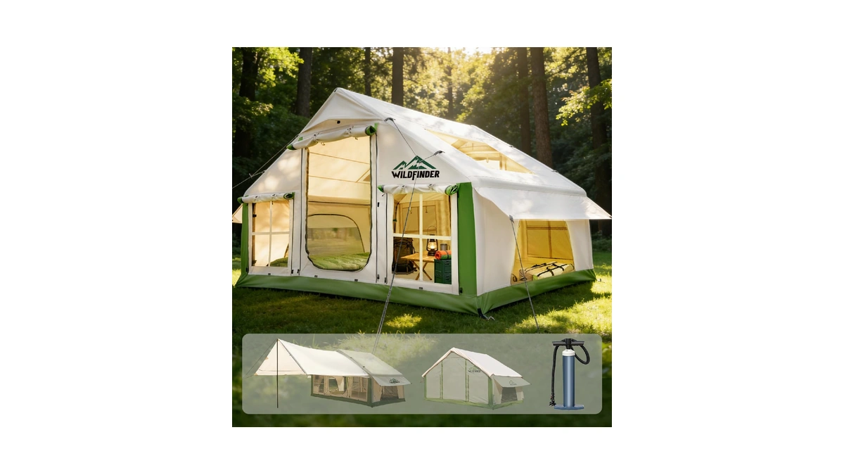 Inflatable Tent With Skylight & Awning,blow Up Tents For Camping,hot