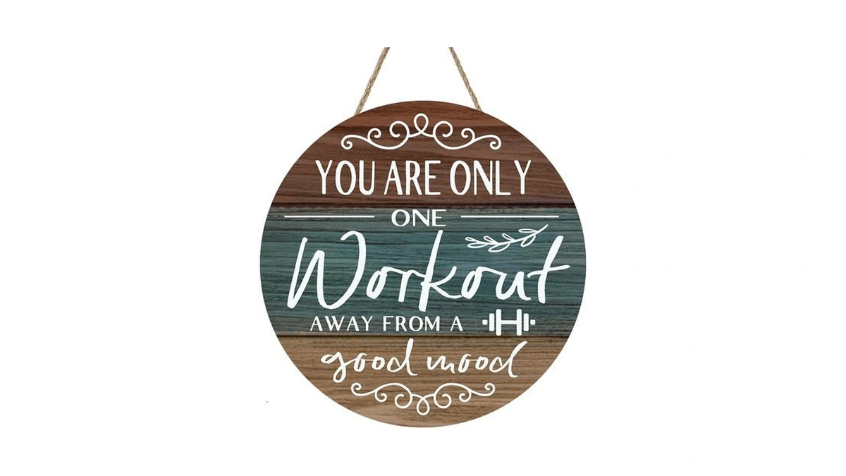 Bolisom Motivational Gym Front Door Sign, Inspirational You Are Only