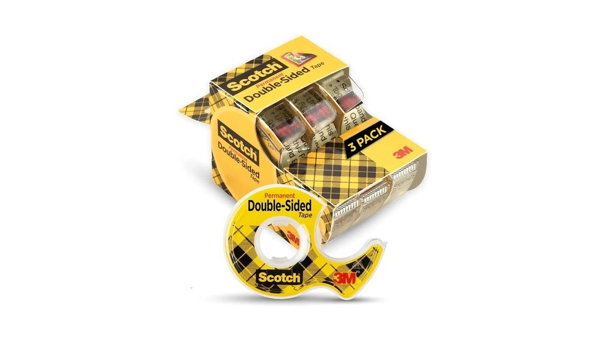 Scotch Double-sided Tape, 1/2 In X 250 In (12.7 Mm